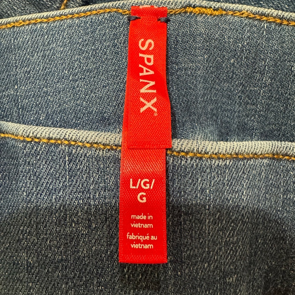 SPANX Blue Flare Jeans for Women - Picture 2 of 6